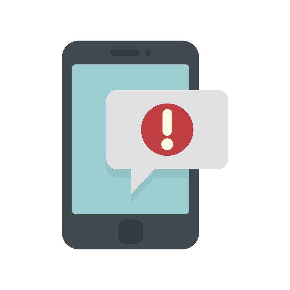 Smartphone notification icon flat isolated vector