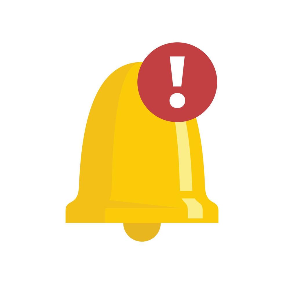 Ringing notification icon flat isolated vector