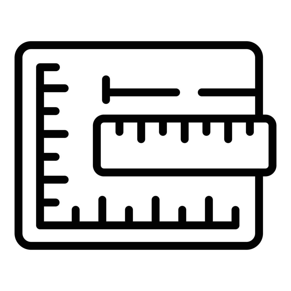 vector de esquema de icono de plan de construcción de ciudad. bloque de varios pisos