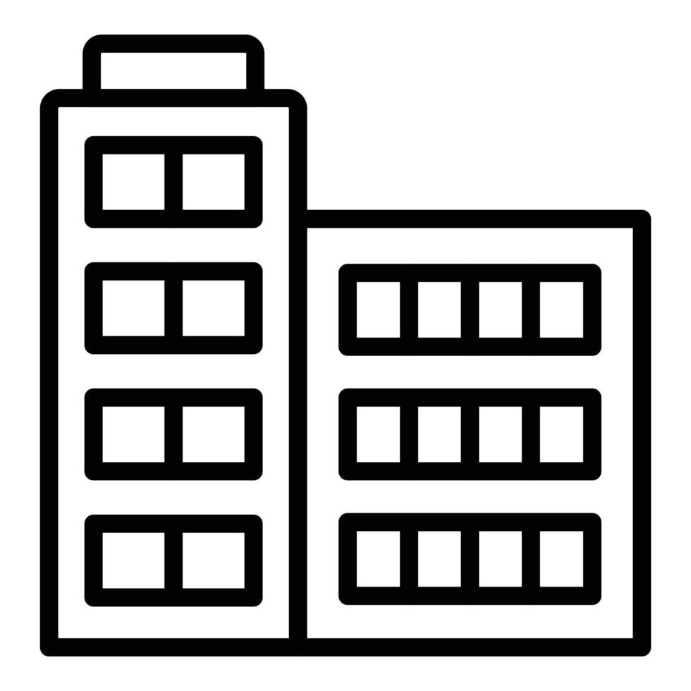 Multistory house icon outline vector. Apartment perspective vector