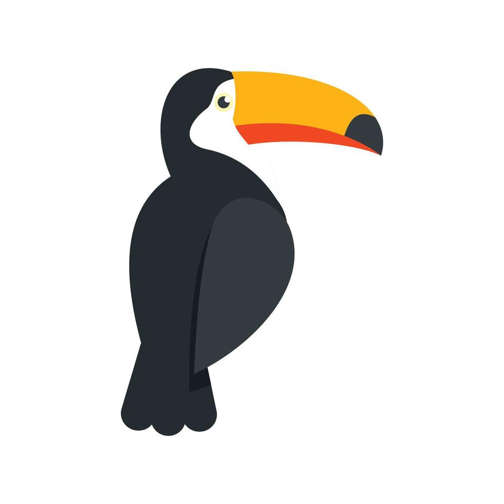 Tucan icon flat isolated vector