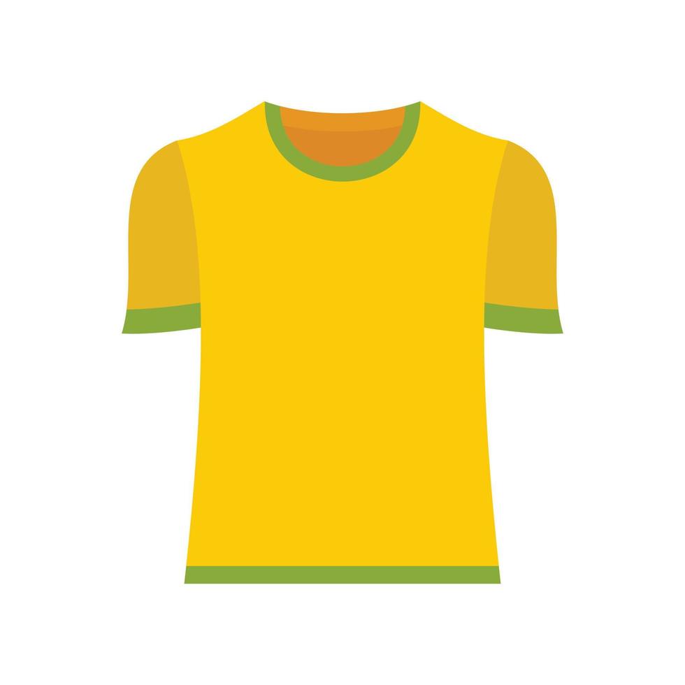 icono de camiseta de fútbol de brasil vector aislado plano
