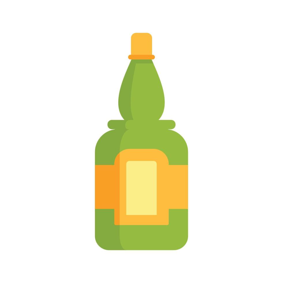 Bottle of tequila icon flat isolated vector