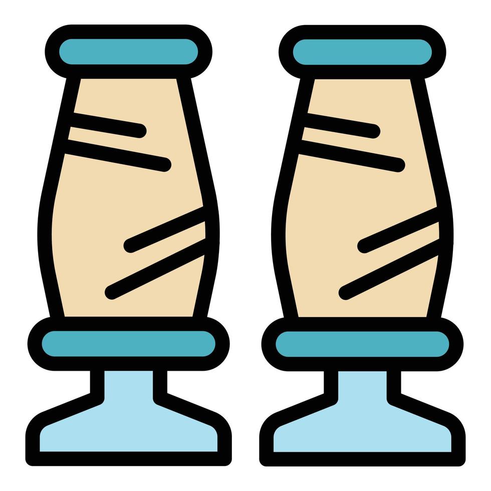 Thread loom icon color outline vector