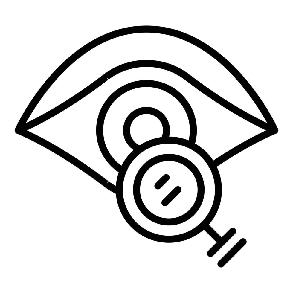 Optic eye icon outline vector. Visual process vector