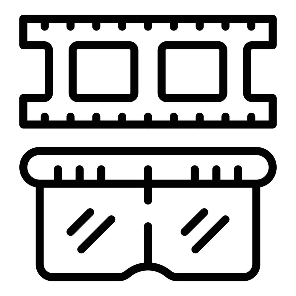 Vr film icon outline vector. Digital platform vector