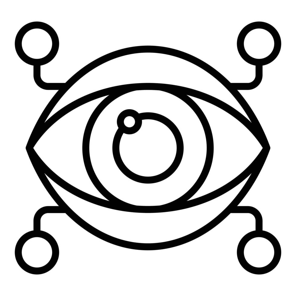 Eye science icon outline vector. Visual sensory vector
