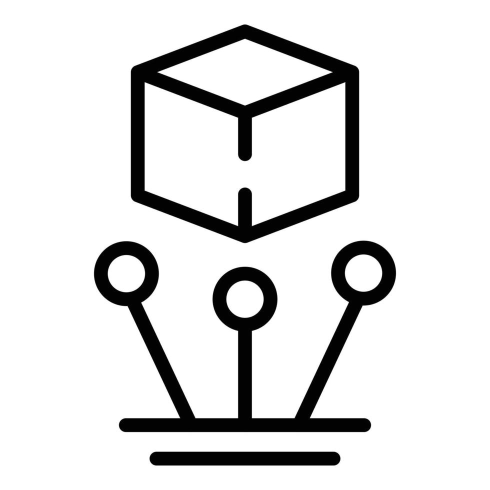 Vr 3d sensor icon outline vector. Digital platform vector