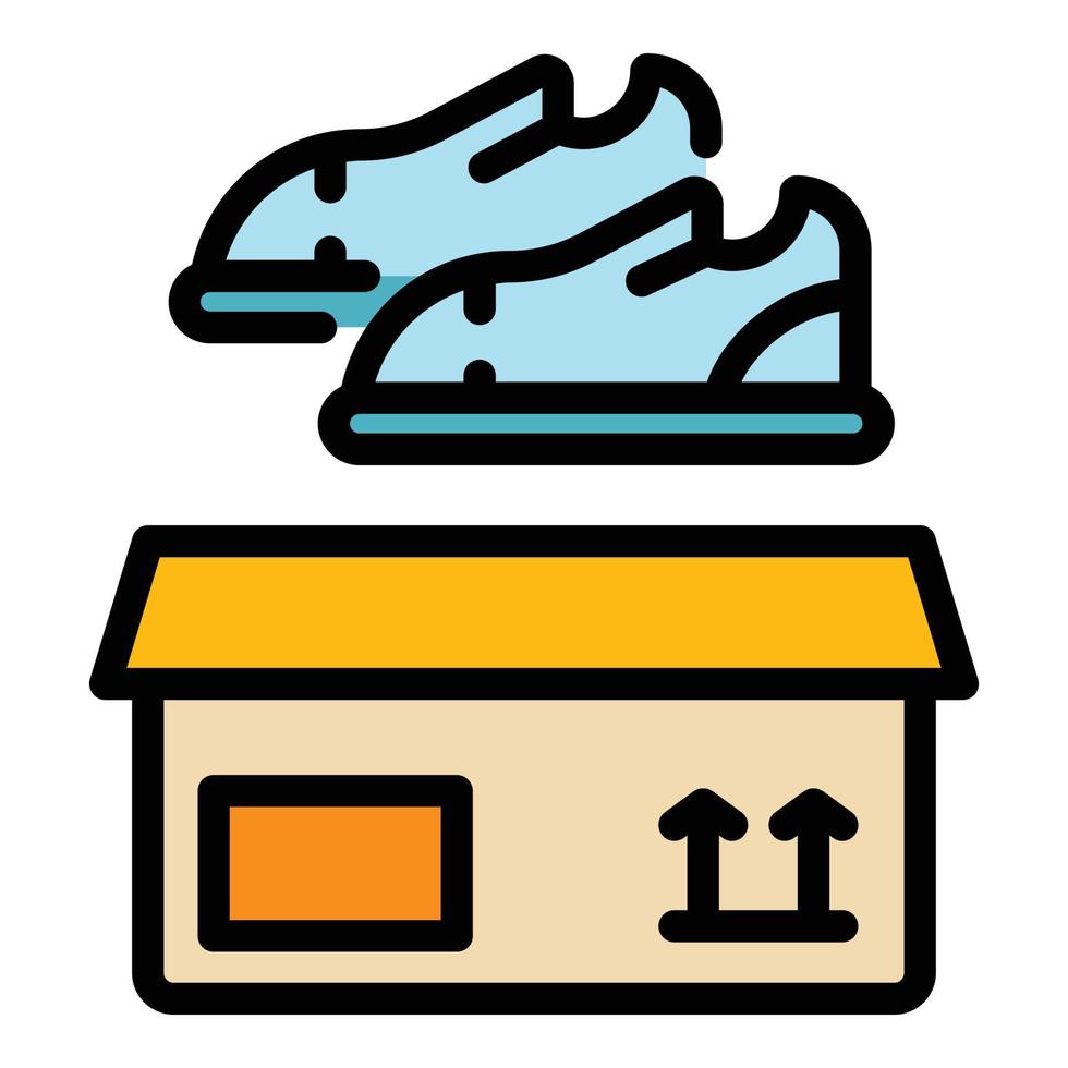 Donate shoes icon color outline vector