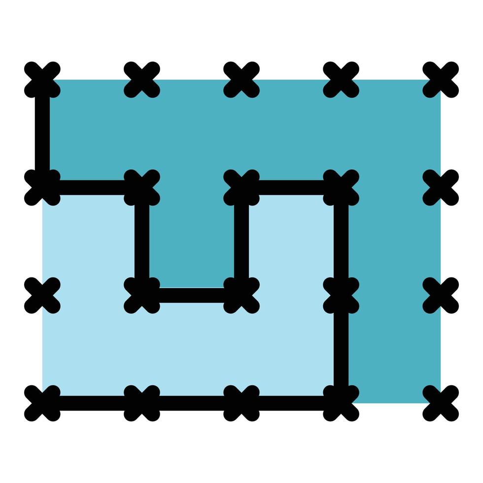 Confidential cipher icon color outline vector