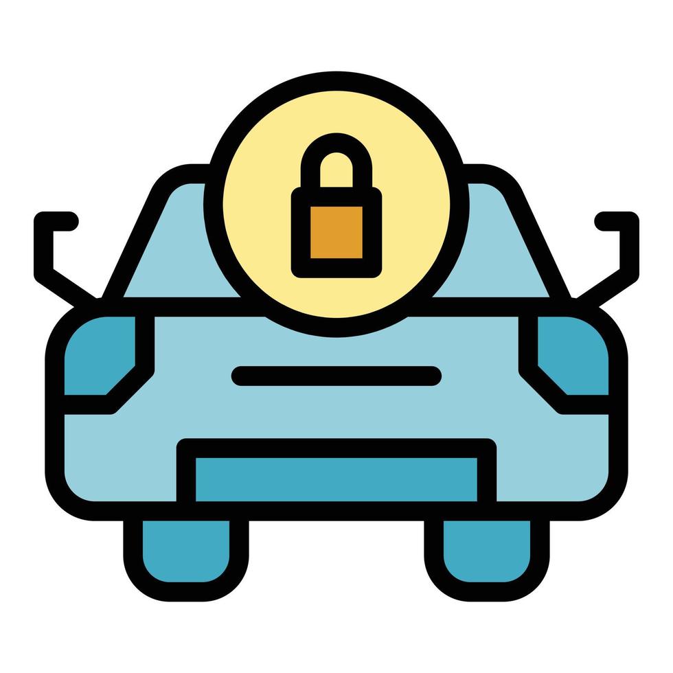 Car keyless system icon color outline vector