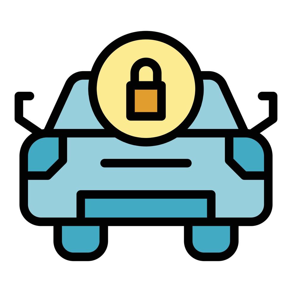 Car keyless system icon color outline vector