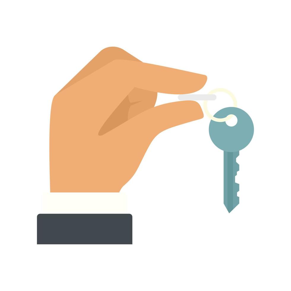 arrendar casa llaves icono plano aislado vector
