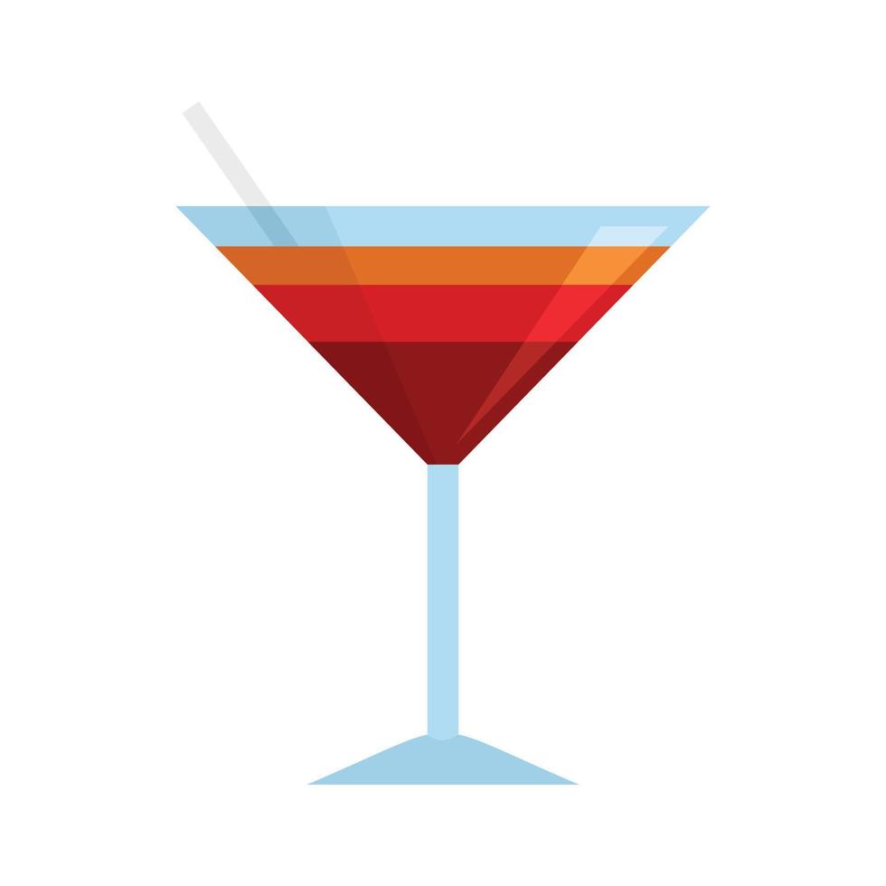 Sexy beach cocktail icon flat isolated vector