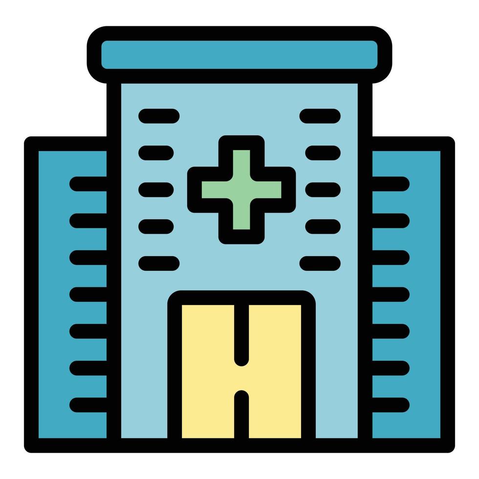 Medical building icon color outline vector