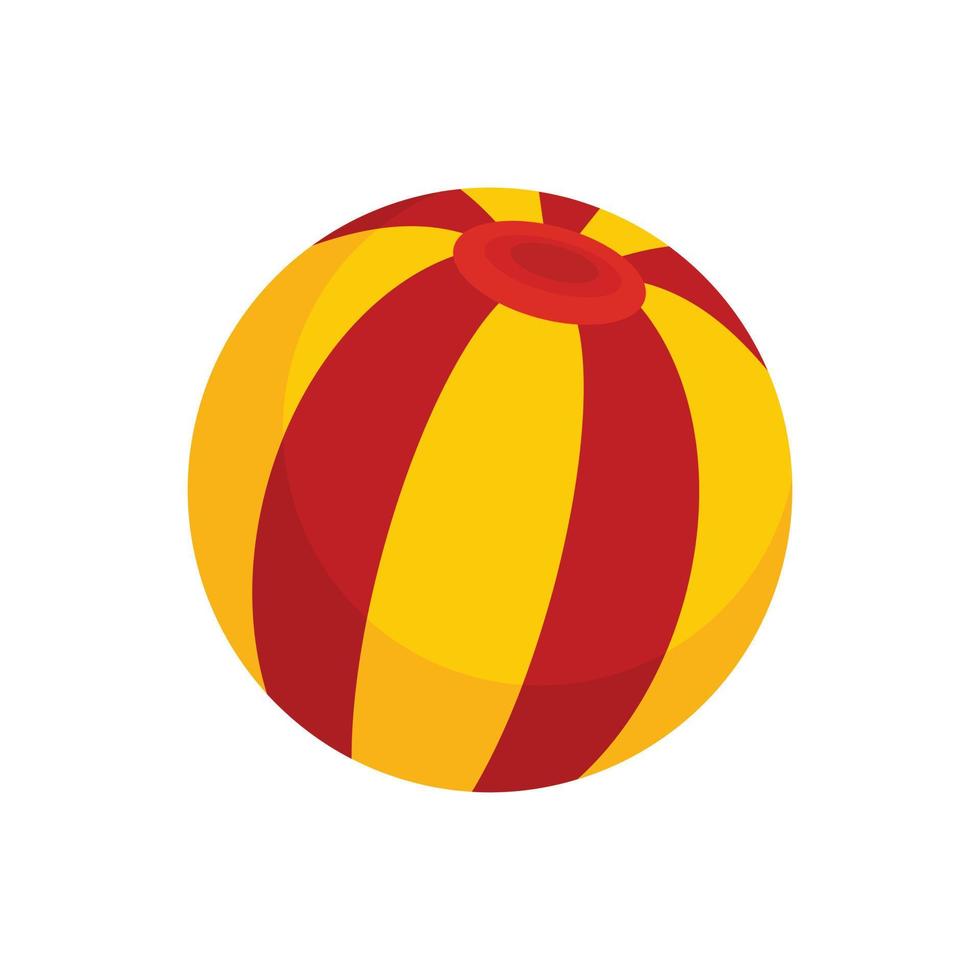 Circus ball icon flat isolated vector