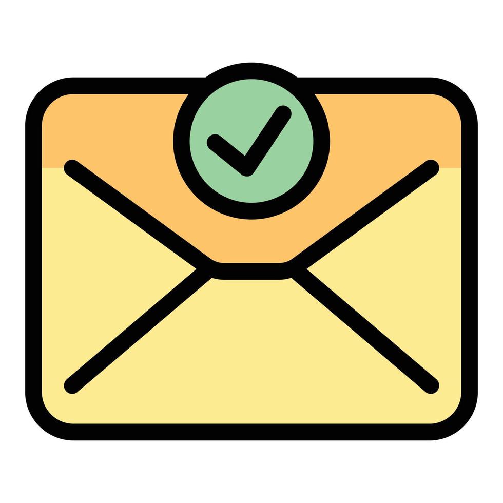 Envelope campaign icon color outline vector