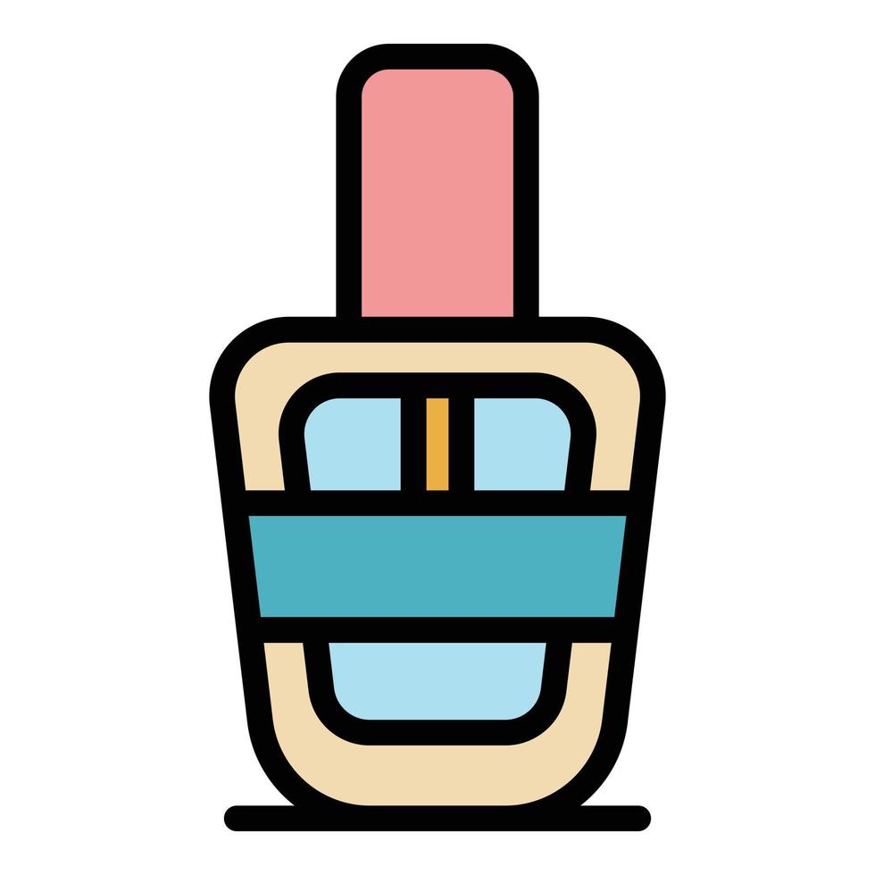 botella gel polaco icono color contorno vector