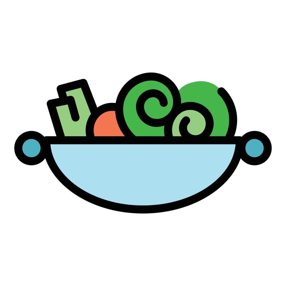 Asian food icon color outline vector