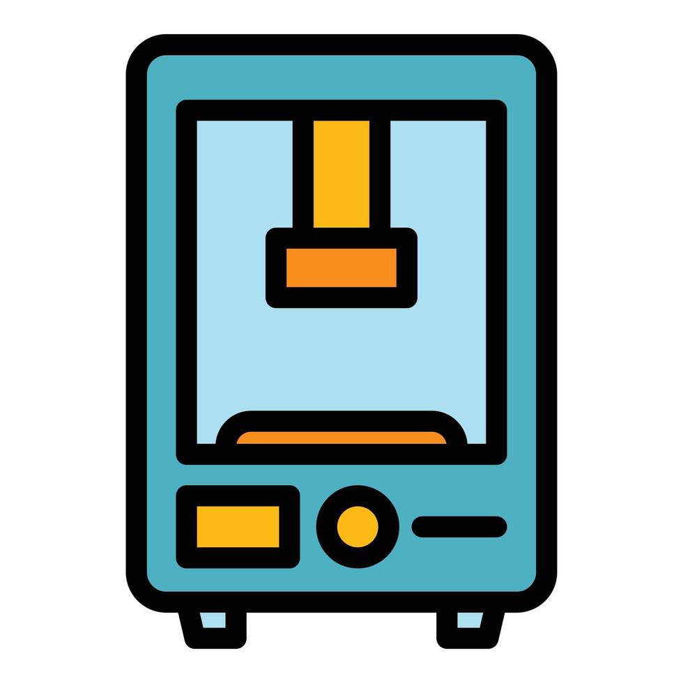 Automation press machine icon color outline vector