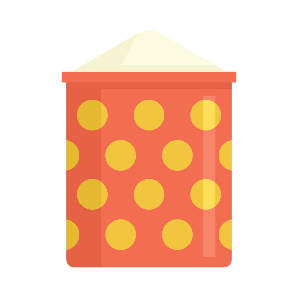 Dotted flour sack icon flat isolated vector