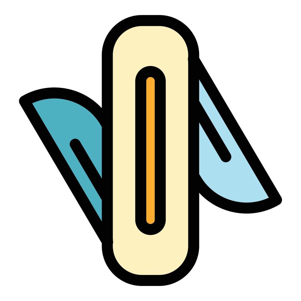 Multitool small knife icon color outline vector