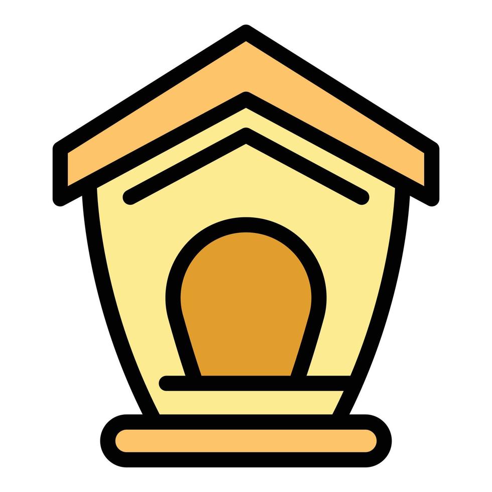 Dog house icon color outline vector