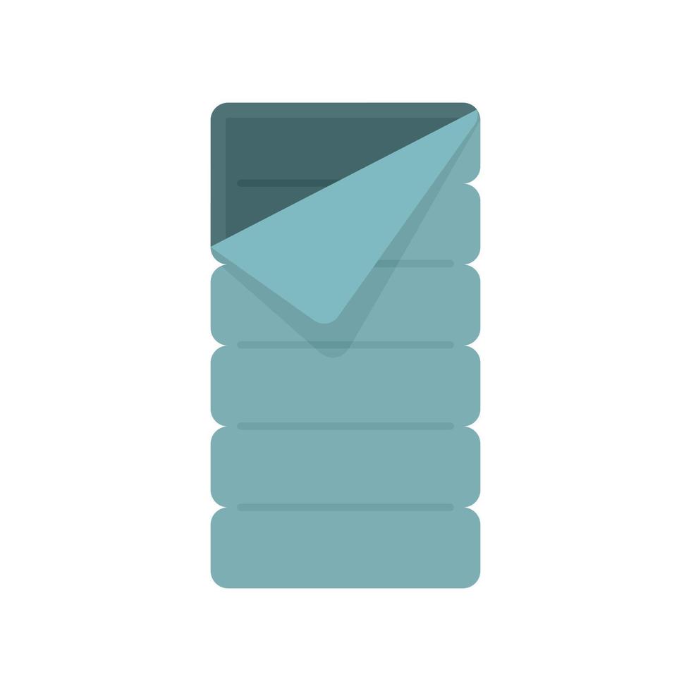 Fabric sleeping bag icon flat isolated vector