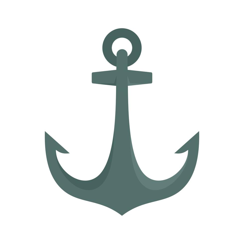 Cruise ship anchor icon flat isolated vector