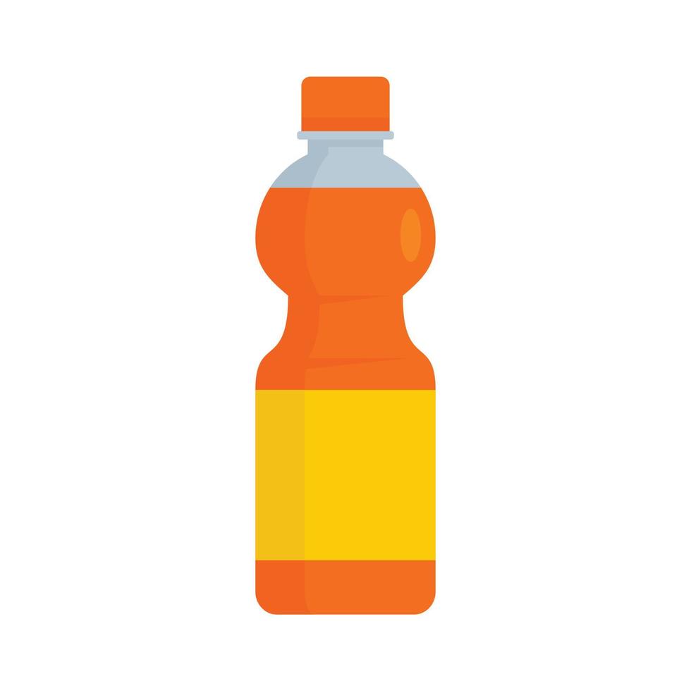 Orange soda icon flat isolated vector