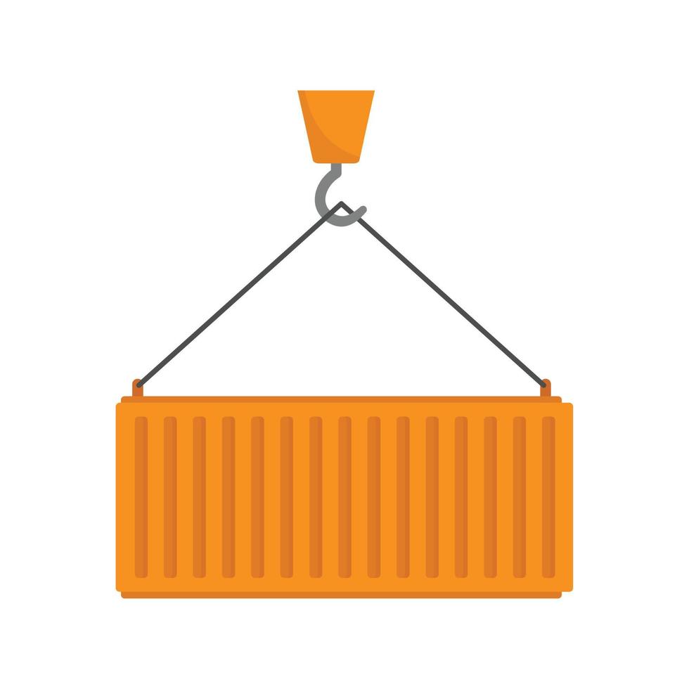Cargo container icon flat isolated vector