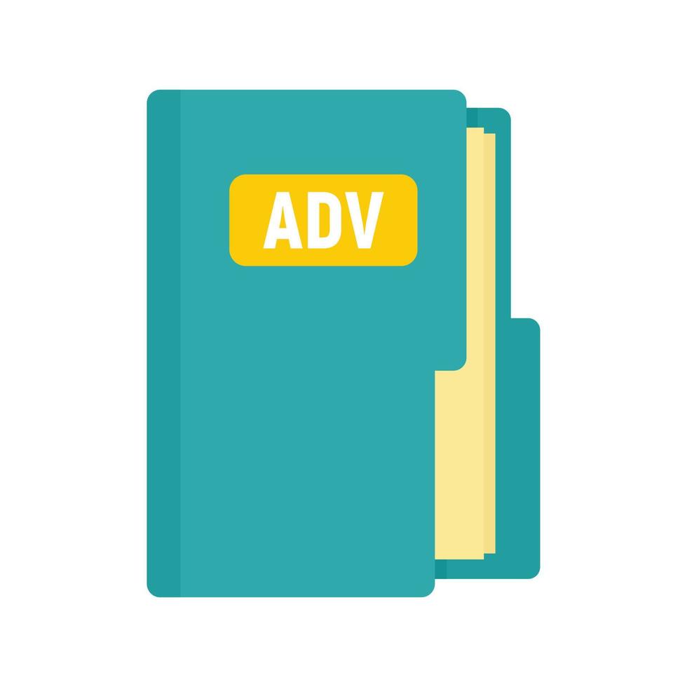 Advertising folder icon flat isolated vector