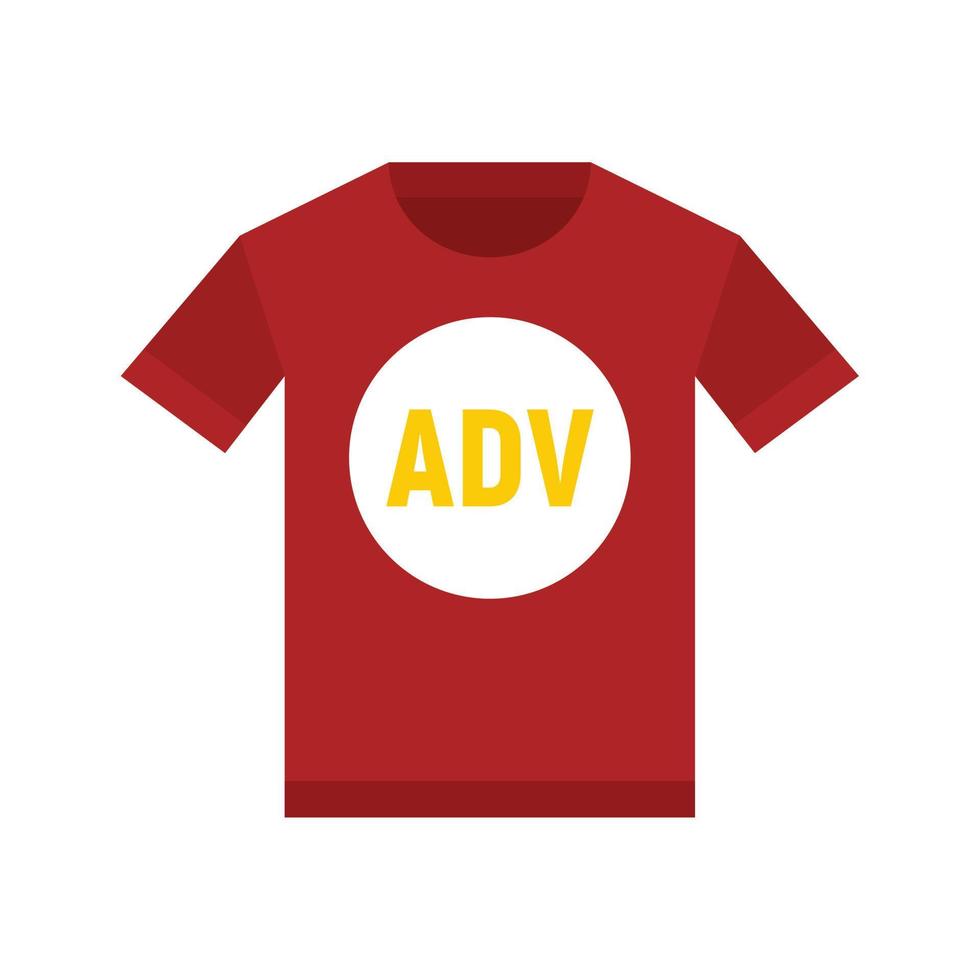 icono de camiseta de publicidad vector aislado plano