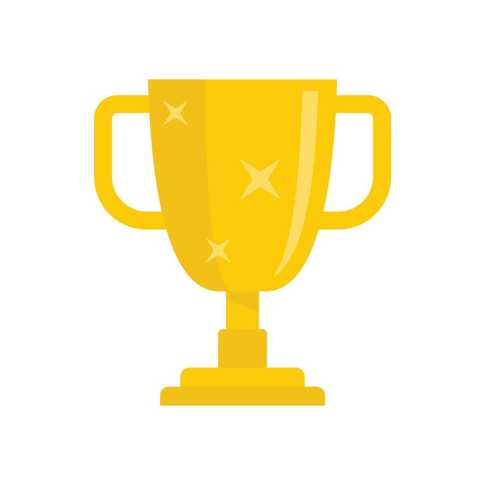 Gold cup icon flat isolated vector