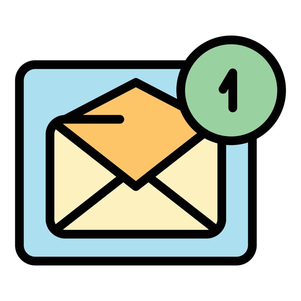 New email icon color outline vector 15064811 Vector Art at Vecteezy