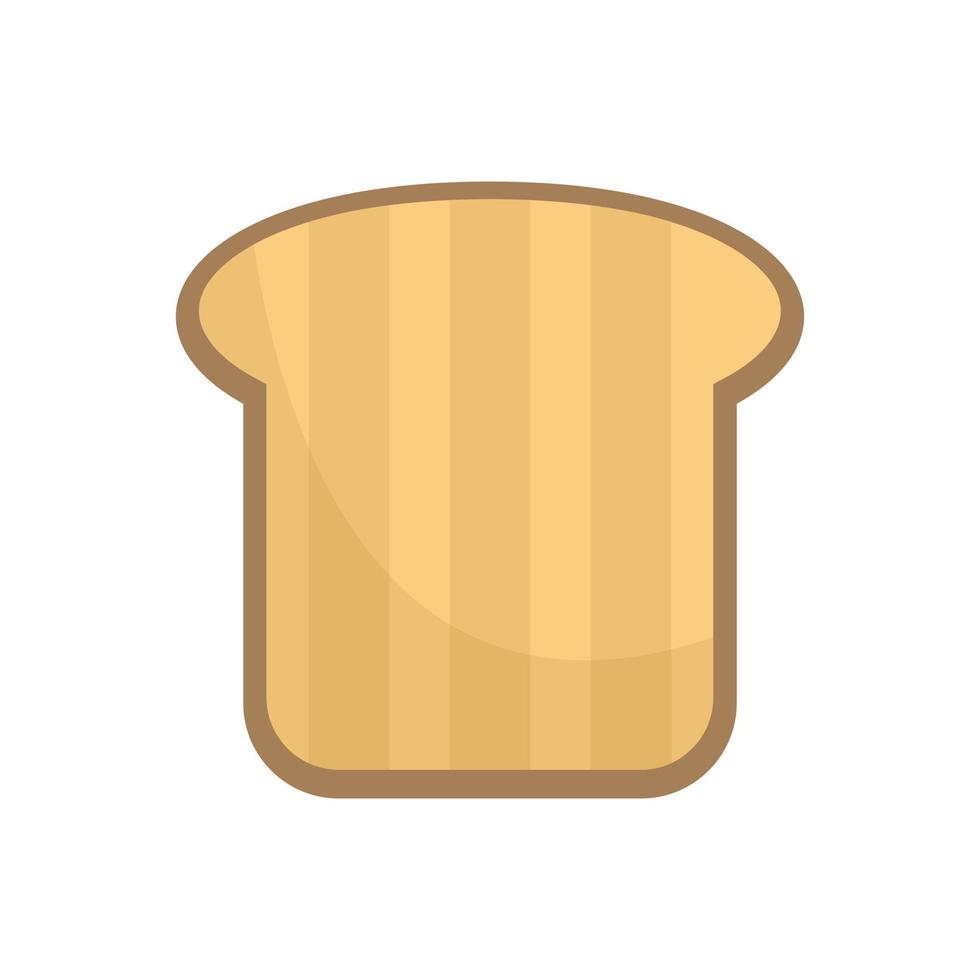 Nutrition toast icon flat isolated vector