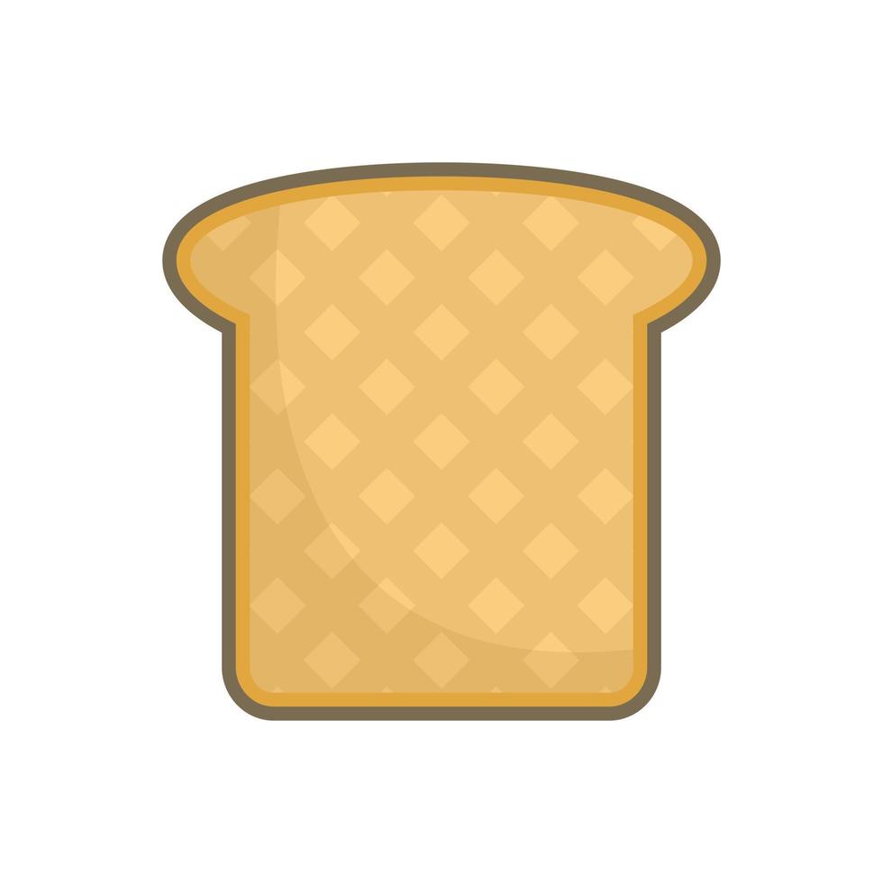 sándwich tostado icono plano aislado vector