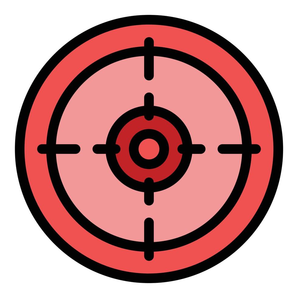 Optic scope sight icon color outline vector