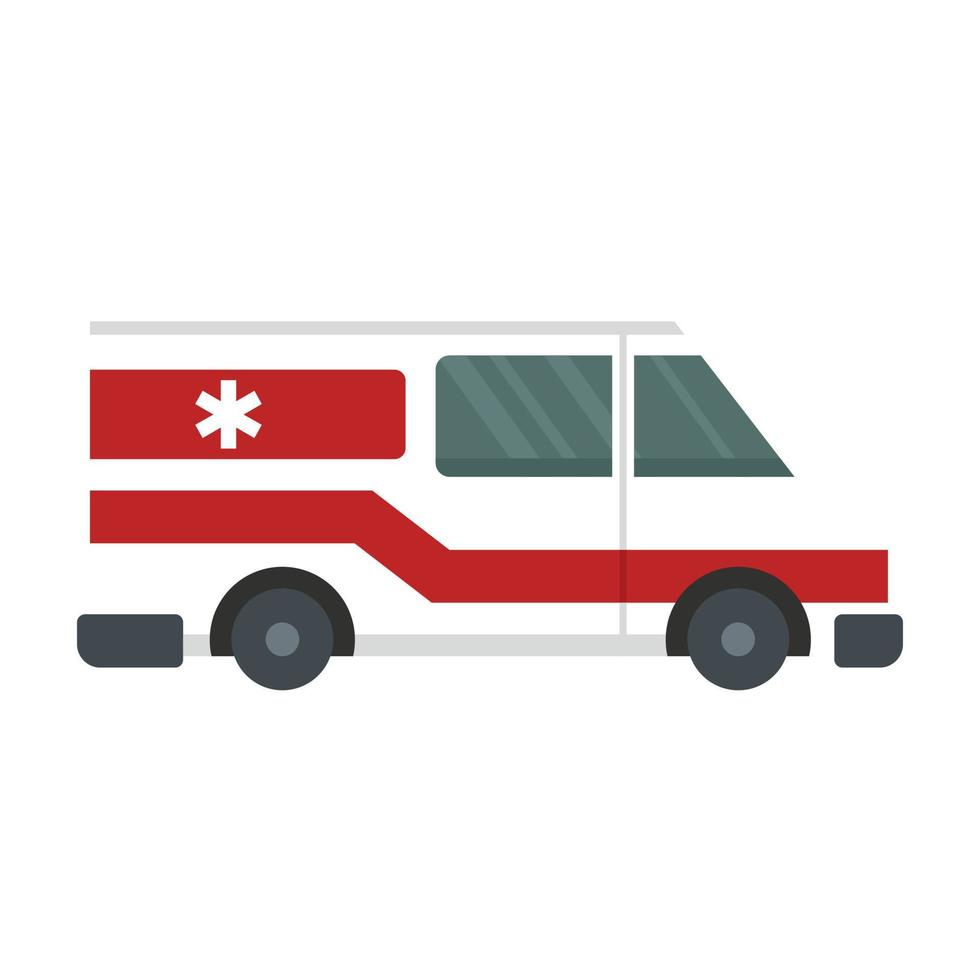 City ambulance icon flat isolated vector