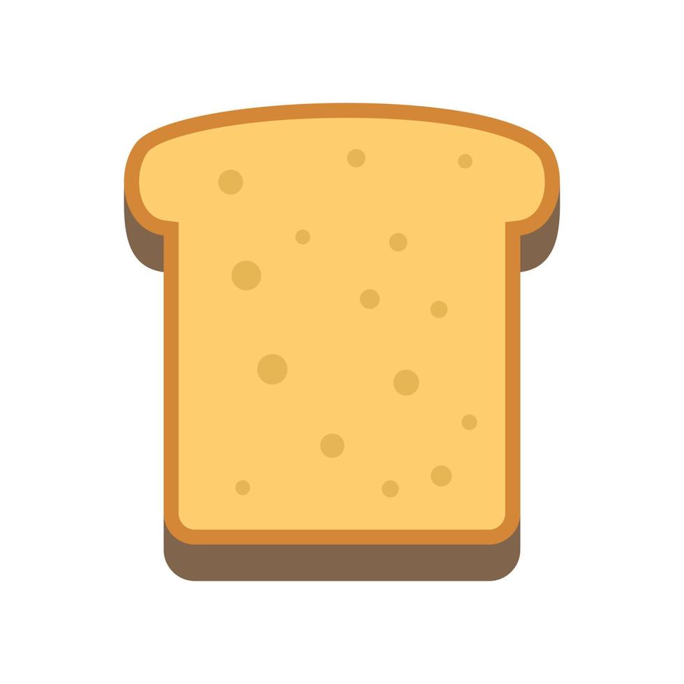 Tasty toast icon flat isolated vector