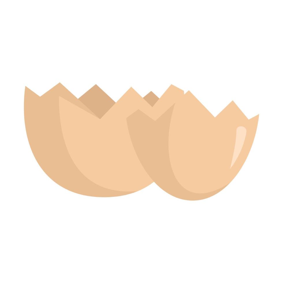 Eggshell icon flat isolated vector