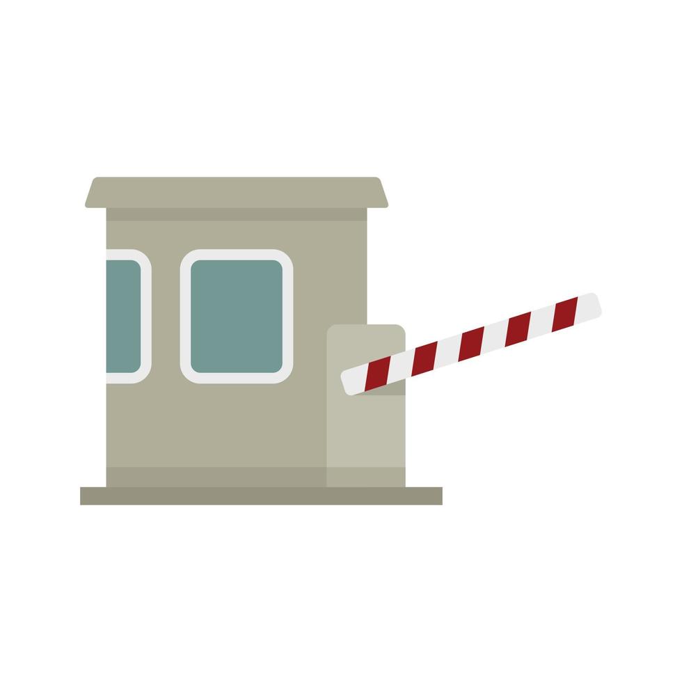 Toll road station icon flat isolated vector