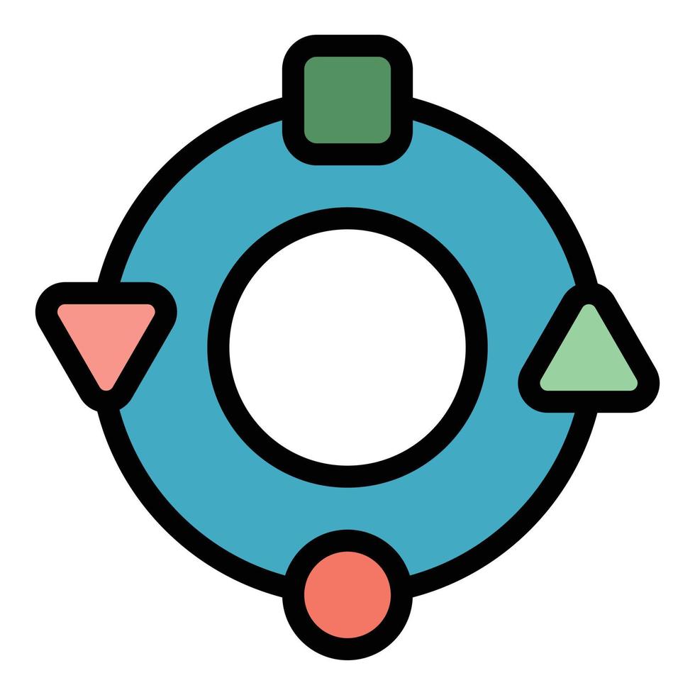 Adaptation circle icon color outline vector