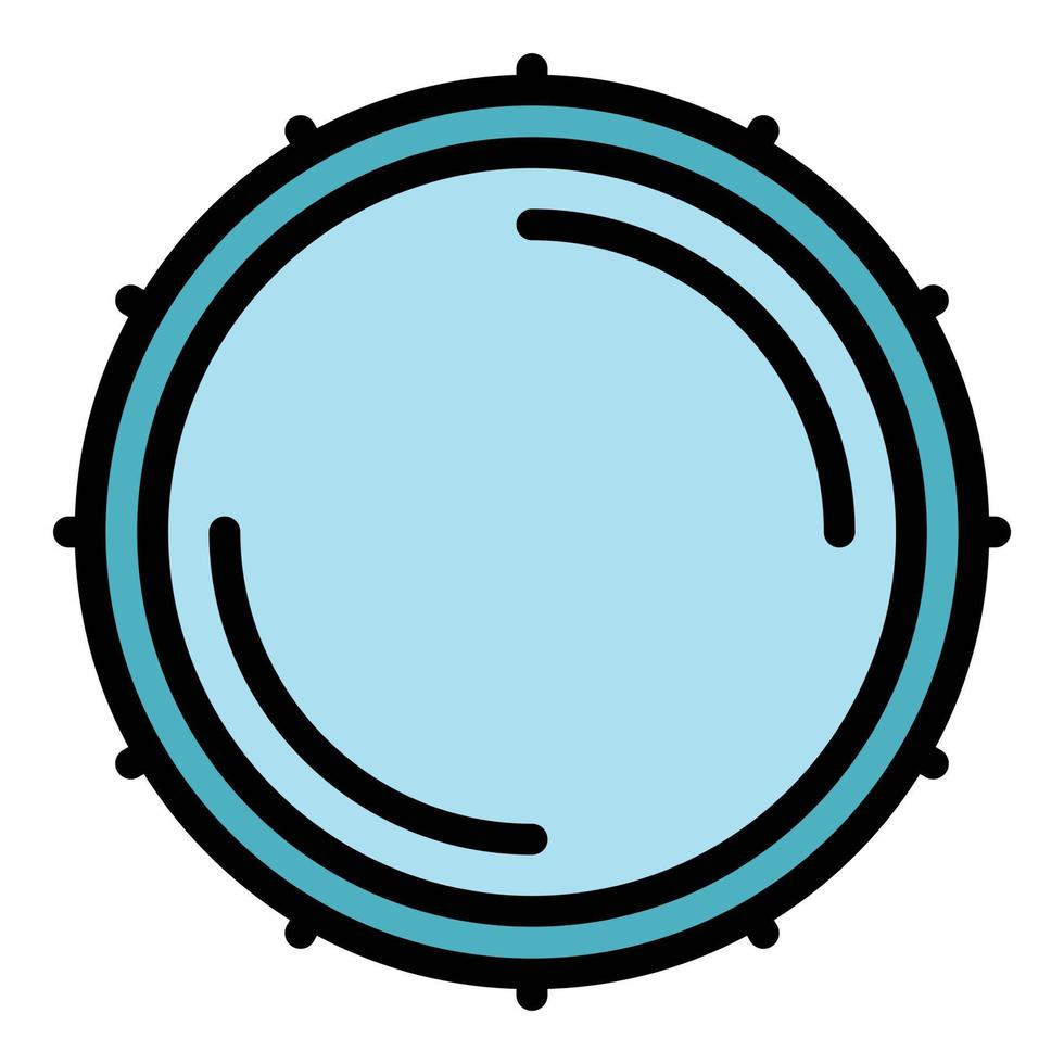 Electronic drum icon color outline vector
