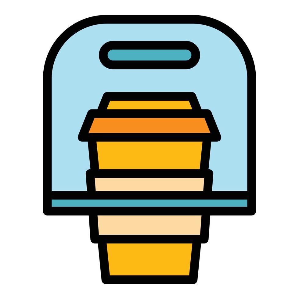 Coffee take away icon color outline vector