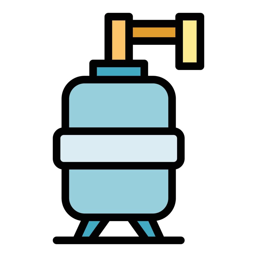 Water pump icon color outline vector