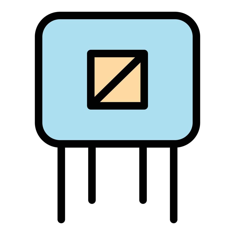 Energy capacitor icon color outline vector