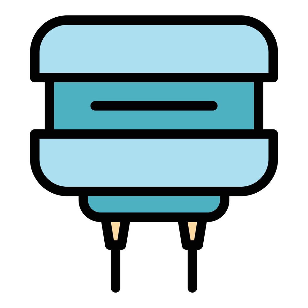 Resistor tool icon color outline vector