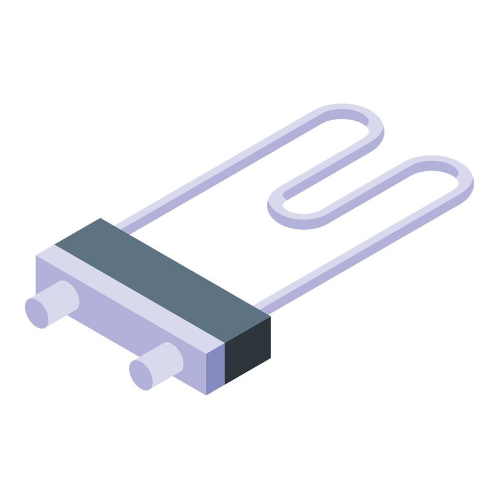 Wash machine heating element icon isometric vector. Washing heater vector