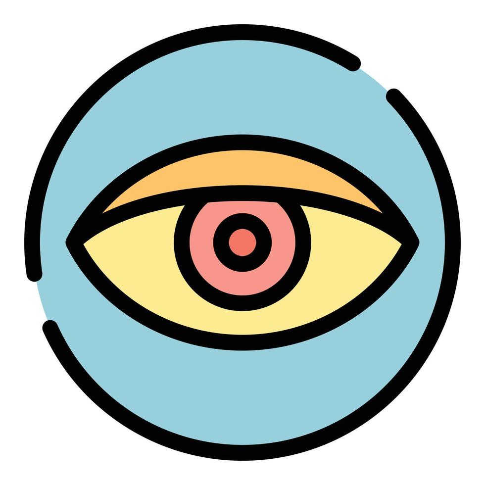 ojo privacidad icono color contorno vector